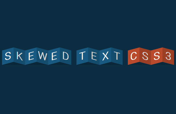 How to Implement CSS3 Card Folding Style 3D Text Title Special Effects