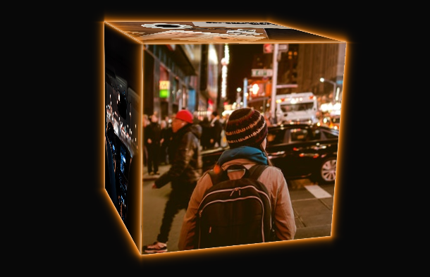 CSS3 3D Cube Focus Image Animation
