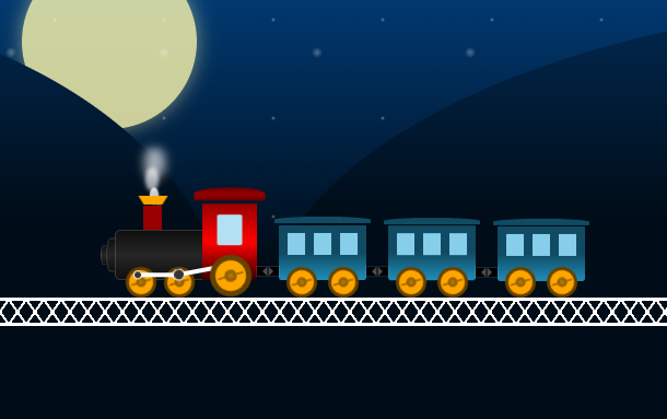 How to Make a Pure CSS3 Cartoon Train Running Along the Track Animation