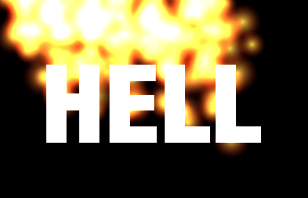 HTML5 Canvas Flame Text Animation Effects